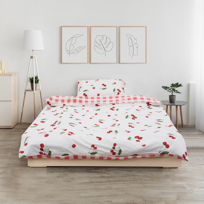 Set De Pat Single Bumbac Cherry