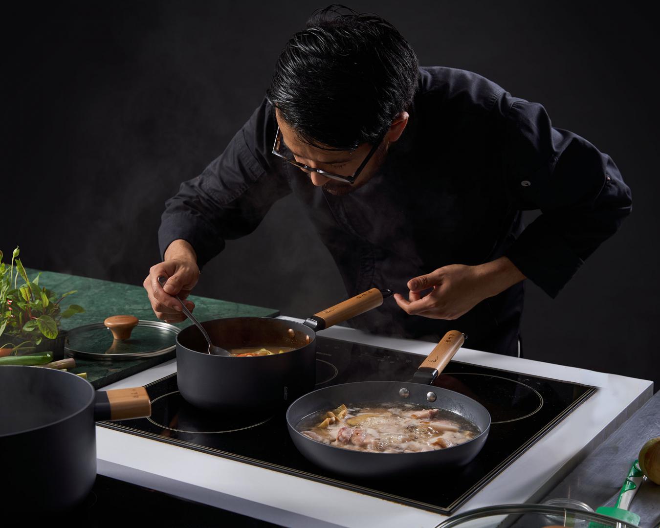 Cratita 1.4L cu capac Cooking by Heinner - Samurai Gourmet by Rikito Watanabe, invelis ceramic, inductie