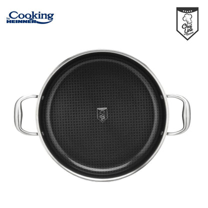 Cratita cu capac sticla Cooking by Heinner Titanium, 3 straturi, inox, 30 x 7.8 cm, 4.8 L