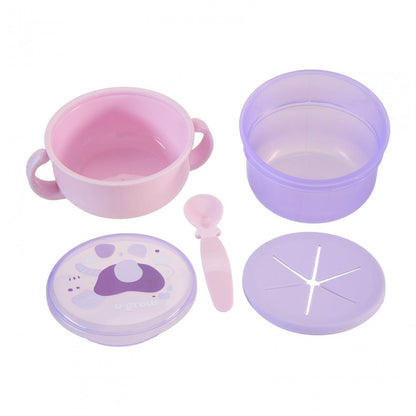 Bol 2 In 1 Pentru Snackuri Cu Lingurita, U-Grow