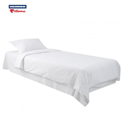Lenjerie hoteliera single, damasc cu dunga 3 cm, 3 piese, 160 x 220 cm, DeLuxe