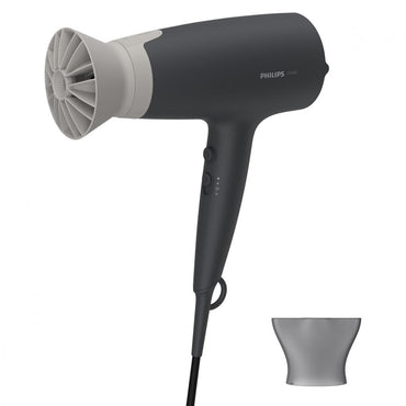 Uscator de par Philips BHD351/10, 2100W, accesoriu Thermo Protect, ingrijire cu ioni, 6 setari de viteza/temperatura, cap de coafare 14 mm, Gri