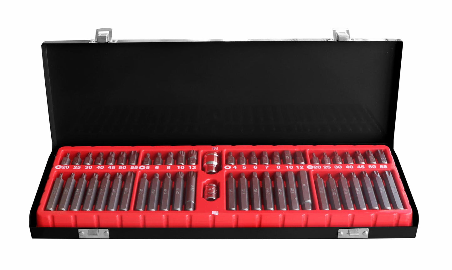 Set 54 biti Heinner CTSM030, 30/75mm, material chrome-vanadium, tip: Spline, Hex Bit, Bit Torx si Securitate Torx