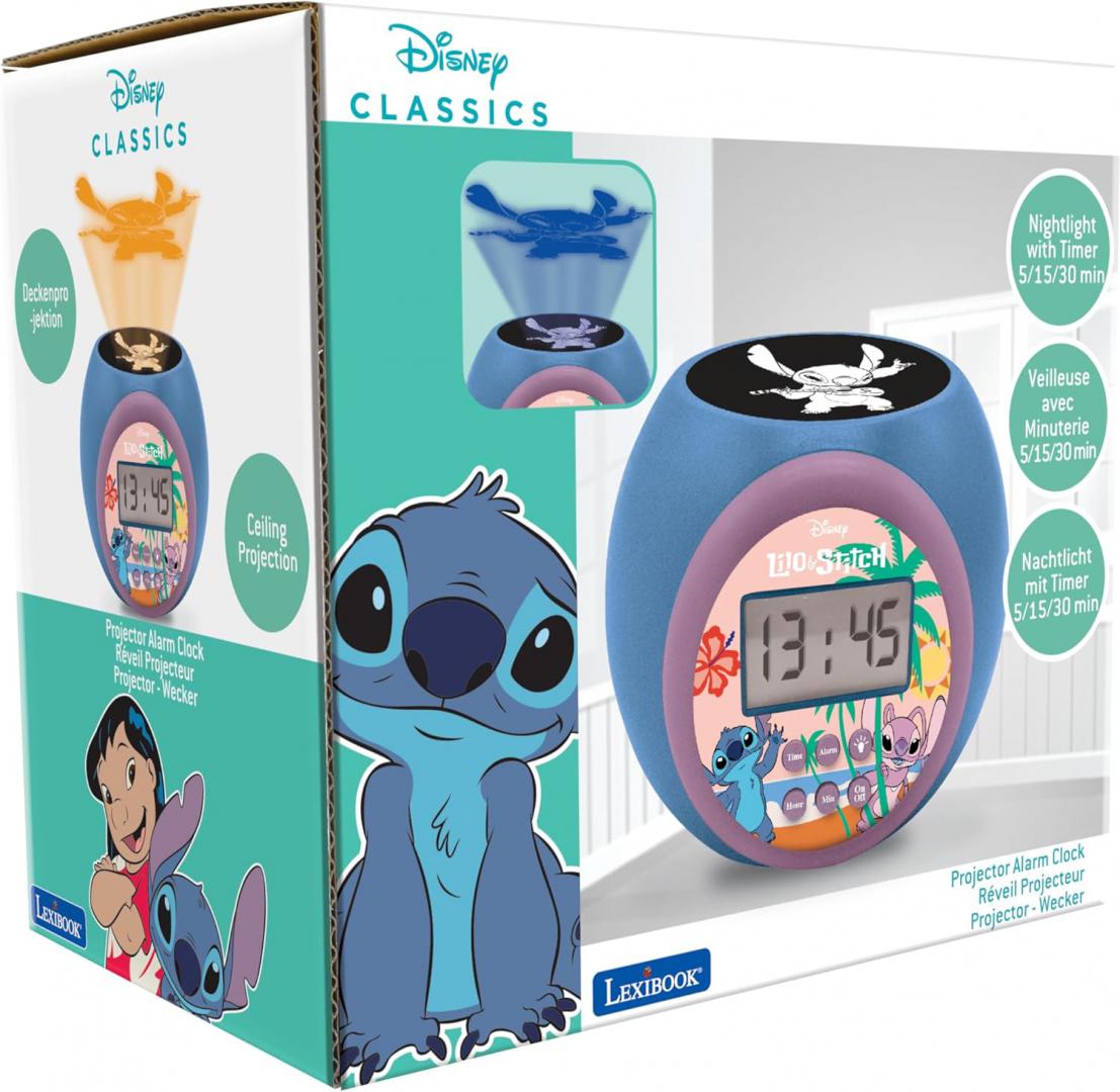 Ceas Desteptator Cu Proiector, Stitch