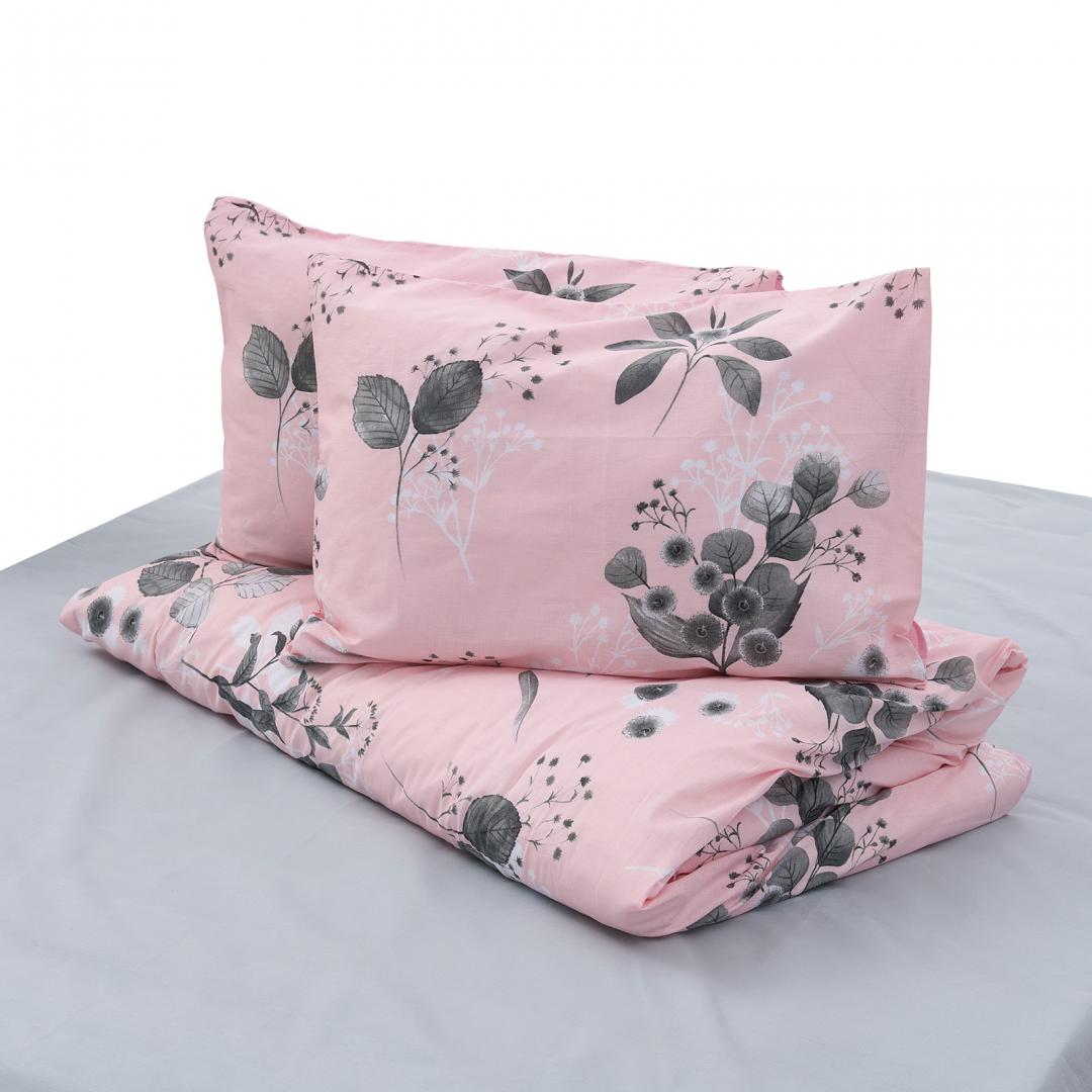 Set lenjerie dubla de pat Heinner, 200 x 220 cm, bumbac, 132 TC, 4 piese, model Amelia