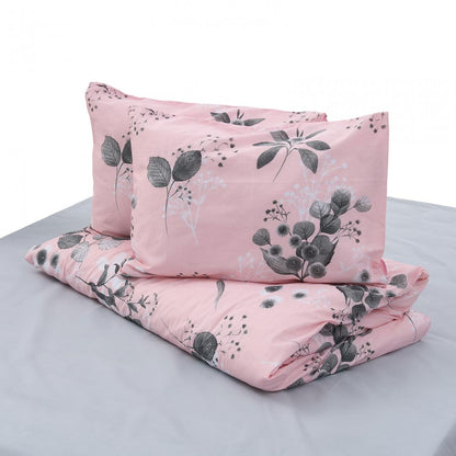 Set lenjerie dubla de pat Heinner, 200 x 220 cm, bumbac, 132 TC, 4 piese, model Amelia