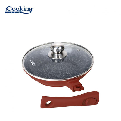 Tigaie grill cu capac Cooking by Heinner Calabria, aluminiu, 24x4cm