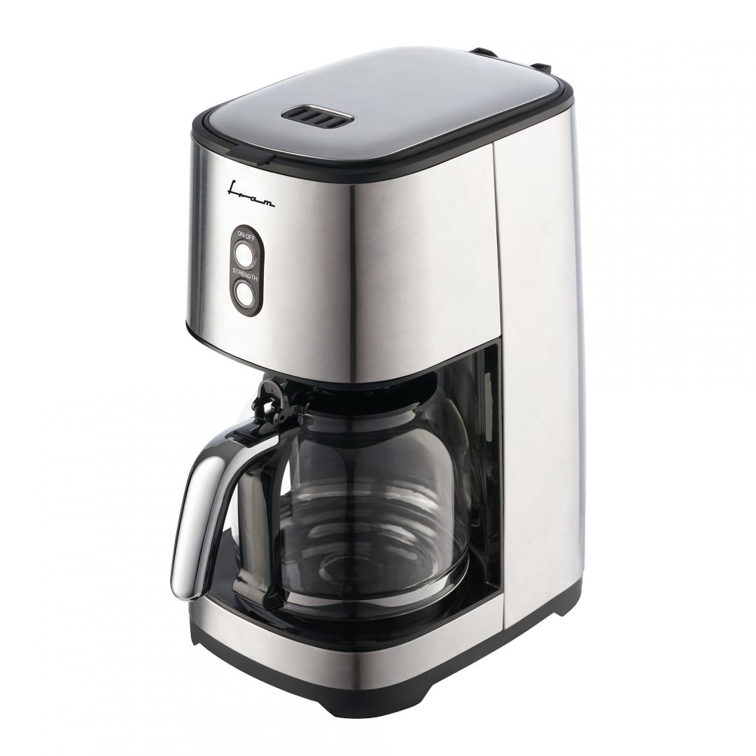 CAFETIERA FRAM FCM-915IX, 900W, 1.5L, Filtru detasabil si lavabil, Functie anti-picurare, Argintiu