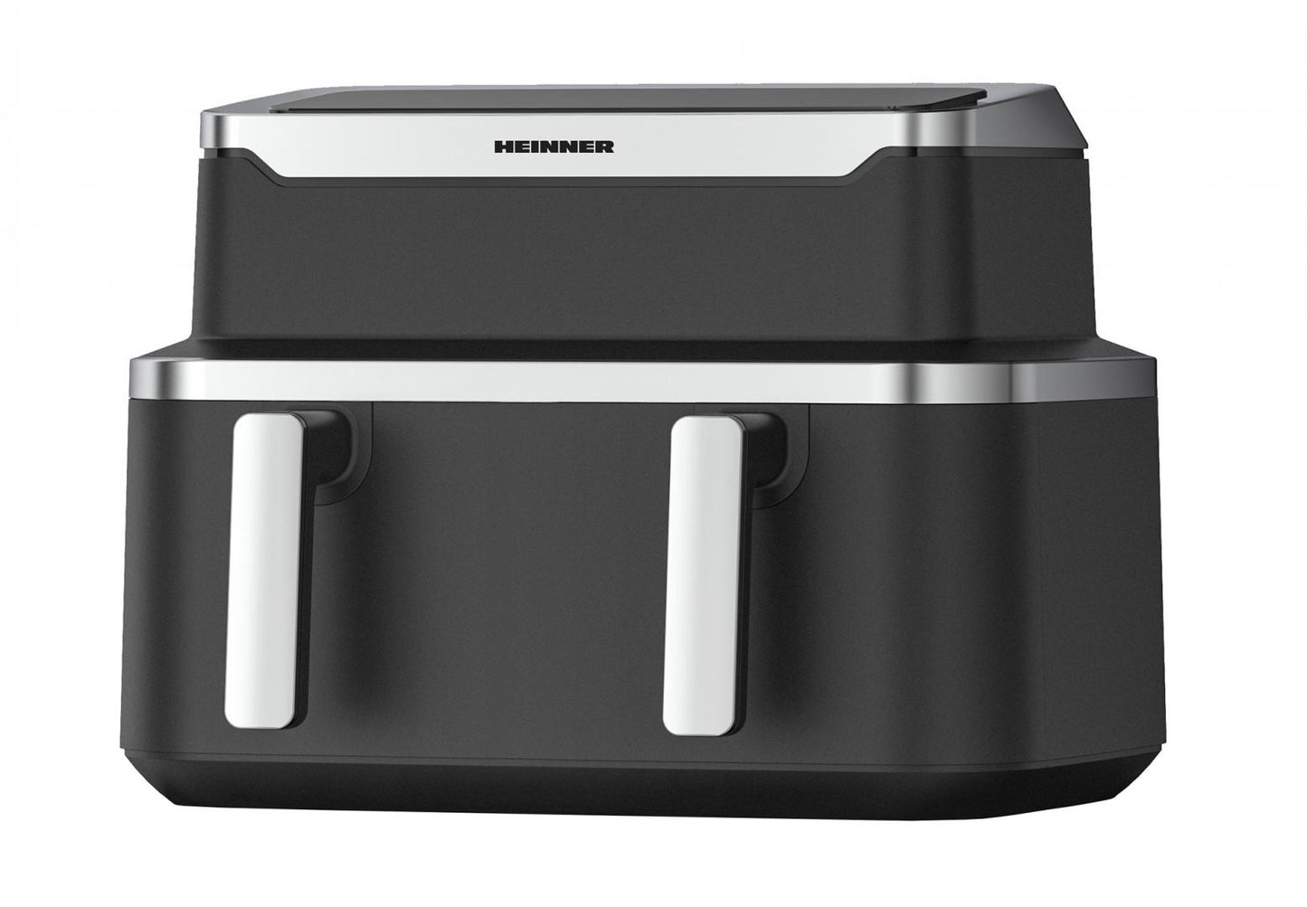 Friteuza dubla cu aer cald Heinner match&sinc HAF-DDB9BK26, 2600w, capacitate totala 9l, control digital individual, termostat reglabil 60-200 grade, negru
