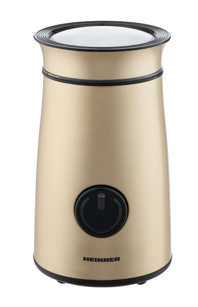 Rasnita electrica Heinner HCG-150IXGD, 150 W, 50g, carcasa inox, Auriu