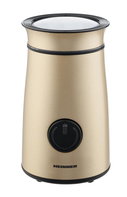 Rasnita electrica Heinner HCG-150IXGD, 150 W, 50g, carcasa inox, Auriu