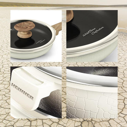 Cratita 2.5L cu capac Cooking by Heinner Wild Stone, aluminiu, 20x9.5cm