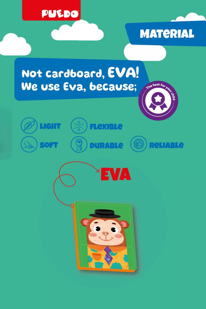 Puzzle Magnetic Din Spuma Eva Cu Fețe, Puedo