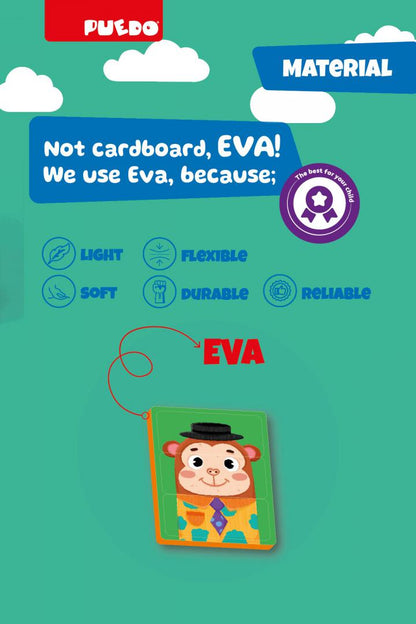 Puzzle Magnetic Din Spuma Eva Cu Fețe, Puedo