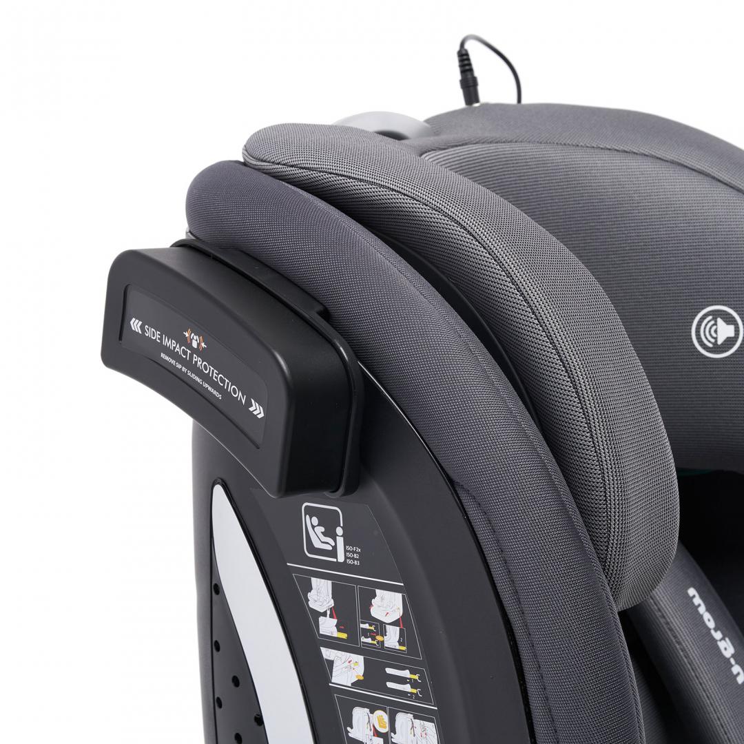 Scaun Auto I-Size U-Grow Goldfix Plus, Isofix, 76-150 Cm (9-36 Kg), Boxa Bluetooth,