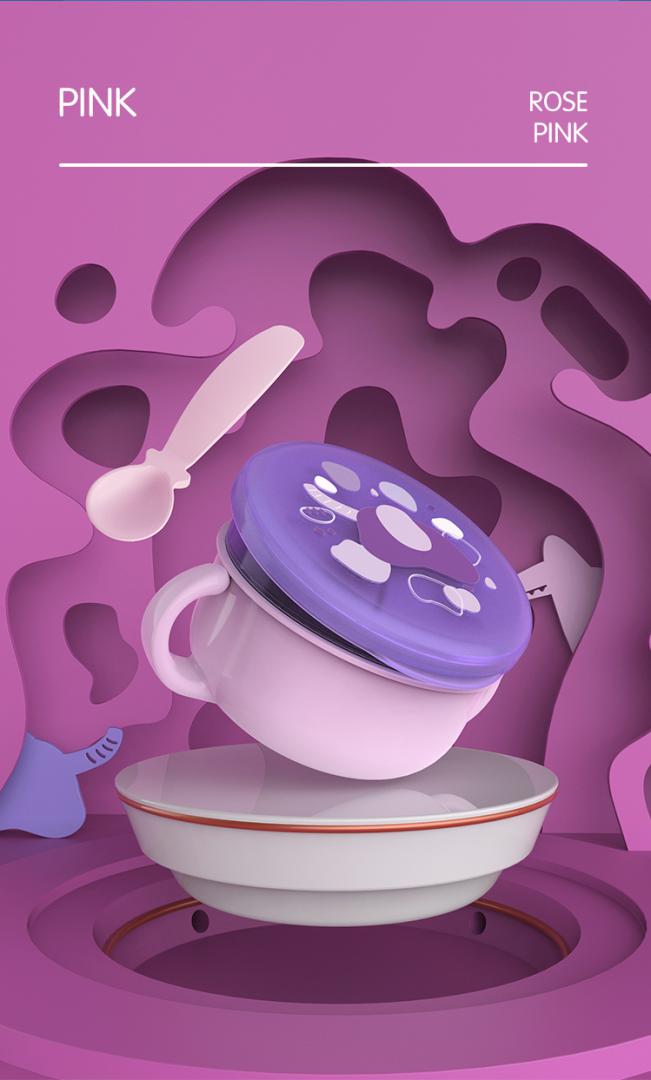 Bol 2 In 1 Pentru Snackuri Cu Lingurita, U-Grow