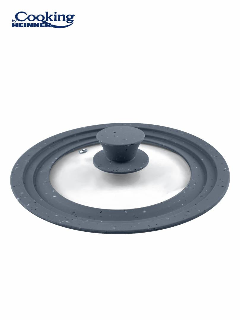 Capac Sticla Cu Margine Din Silicon Ajustabila Pe 3 Dimensiuni 22/24/26 Cm, Cooking By Heinner