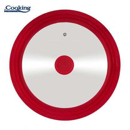 Capac Sticla Cu Margine Din Silicon Ajustabila Pe 3 Dimensiuni 28/30/32 Cm, Cooking By Heinner