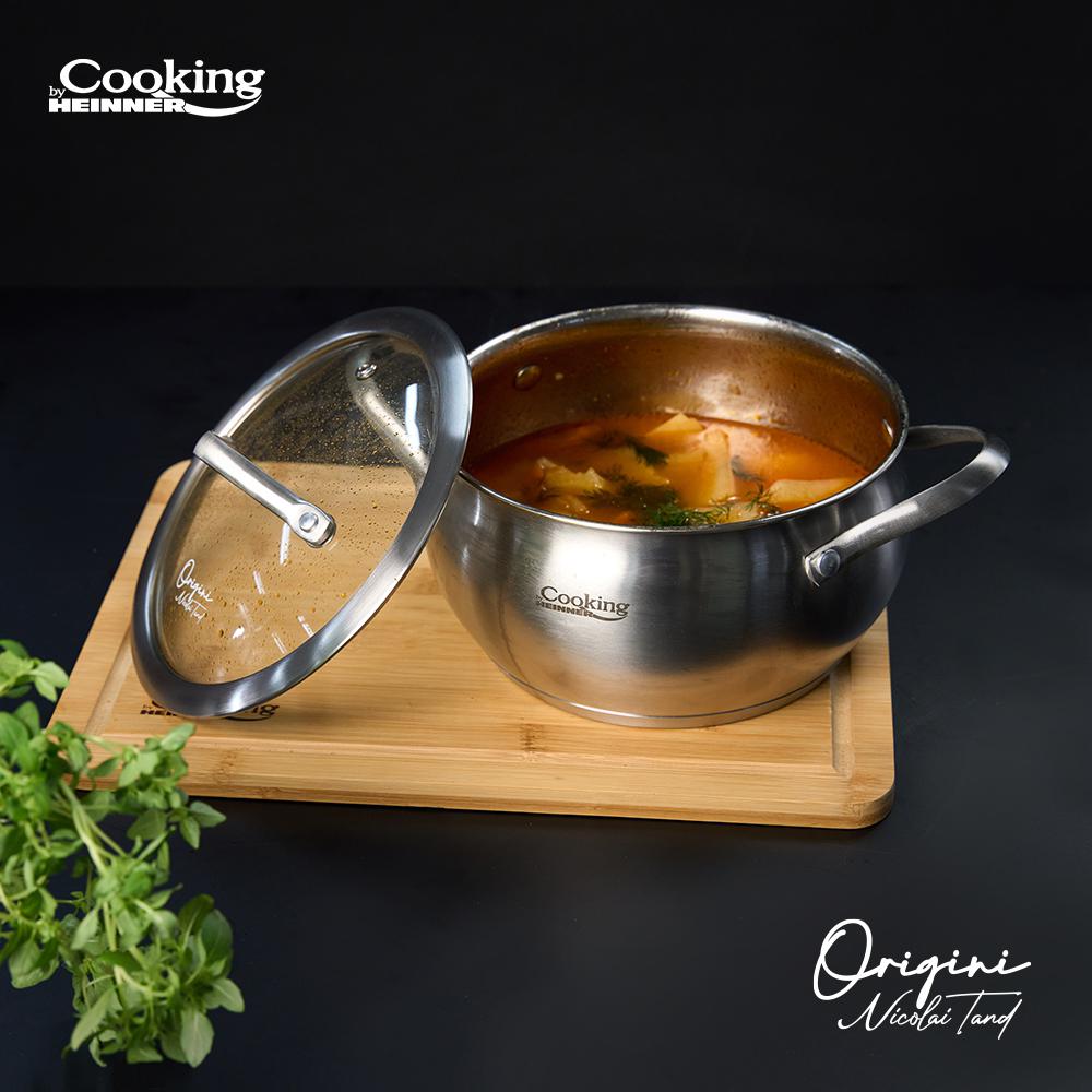 Oala 3.3L cu capac sticla Cooking by Heinner - Origini Chef Nicolai Tand, 20 x 11 cm