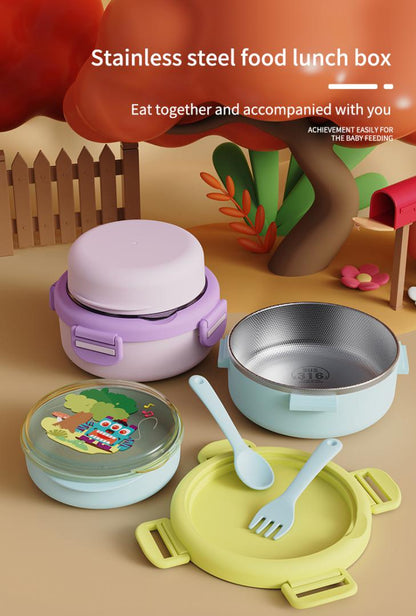 Caserola Termica Cu Lingurita Si Furculita, Blue, U-Grow