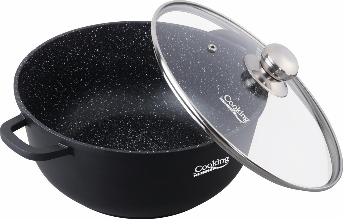 Semioala Aluminiu Turnat+Capac, 18.5 L, Dark Line, Cooking By Heinner