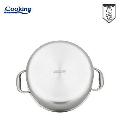 Oala 5L cu capac sticla Cooking by Heinner Titanium, 3 straturi, inox, 24 x 12 cm