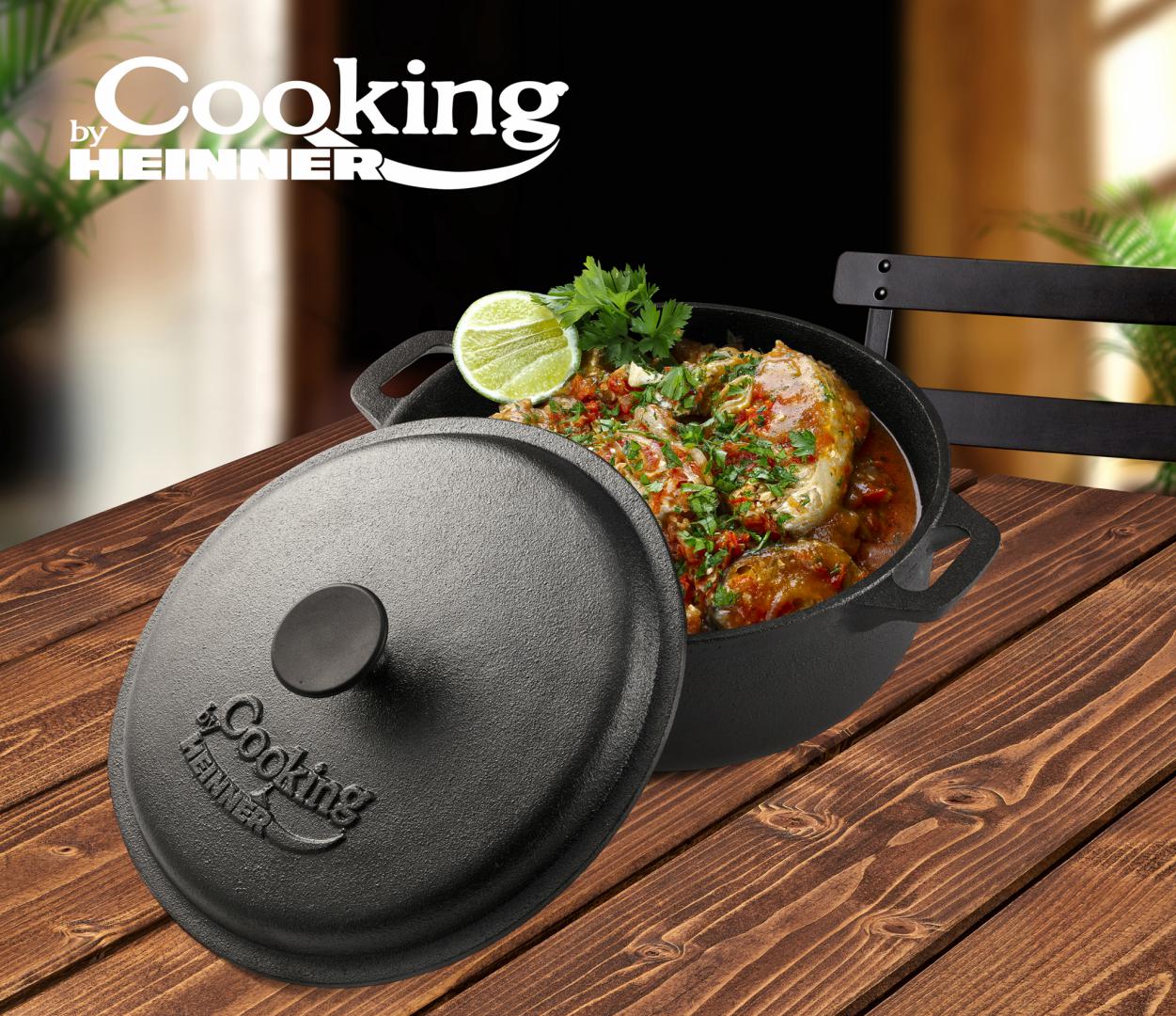 Cratita Cooking by Heinner, fonta pura + capac, 26.4 x 11 cm, 5 L