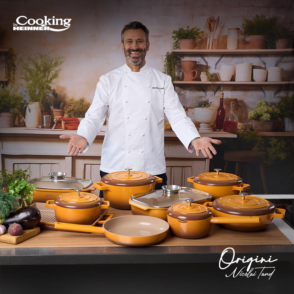 Tava cuptor Cooking by Heinner - Origini Chef Nicolai Tand, aluminiu turnat, invelis ceramic, 39 x 26 x 8.5 cm, 6 L