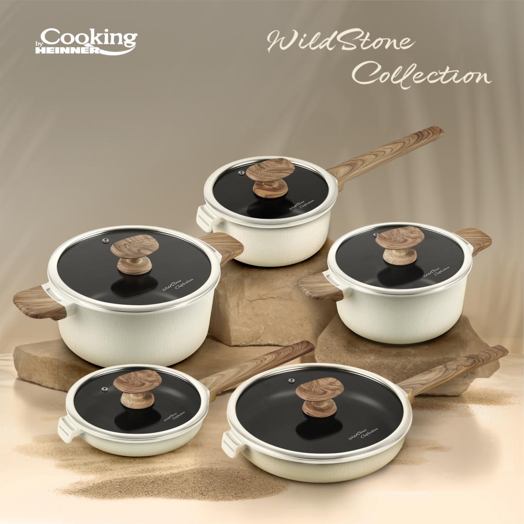 Cratita 1.9L cu capac Cooking by Heinner Wild Stone, aluminiu, 18x9cm