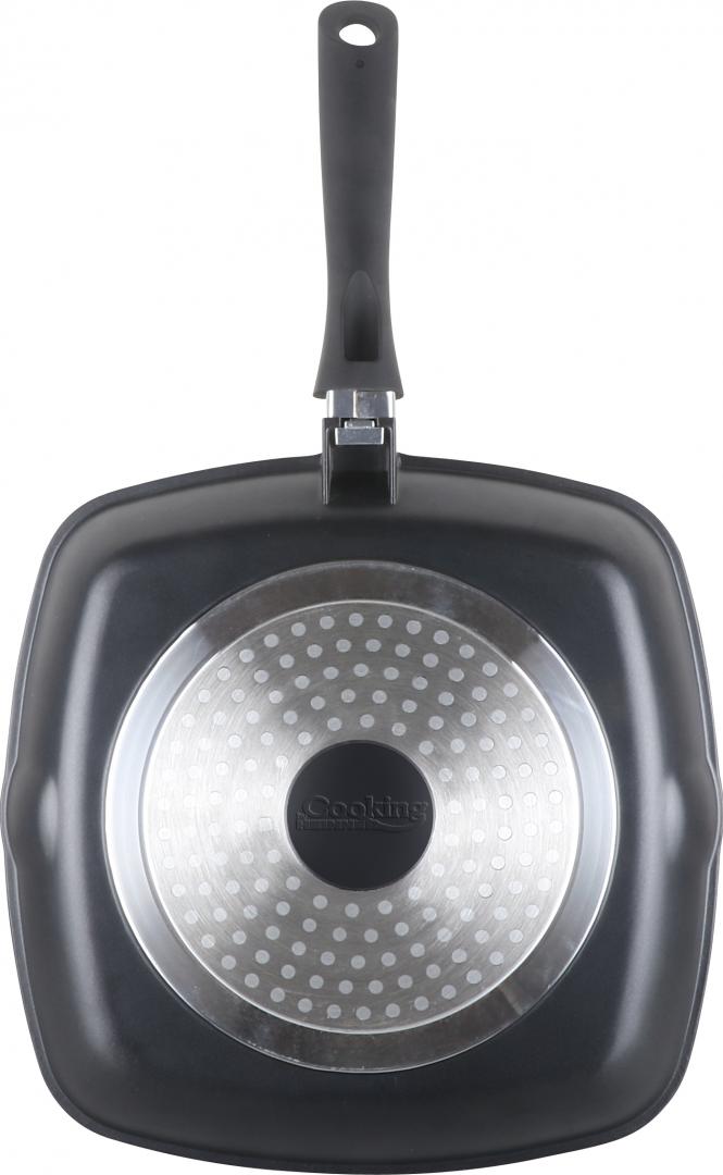 Tigaie grill aluminiu, 28 x 4.5 cm, Dark Line, Cooking By Heinner