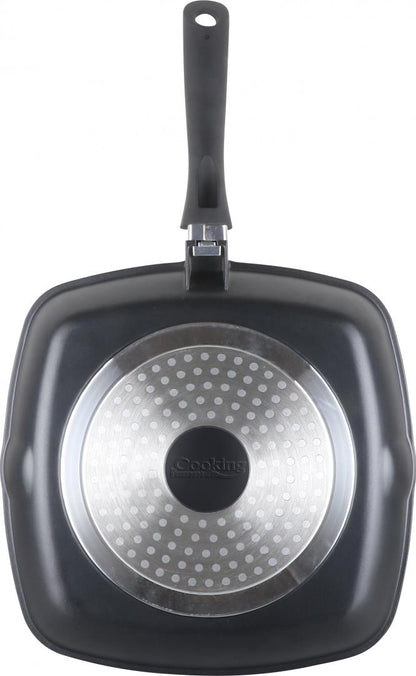 Tigaie grill aluminiu, 28 x 4.5 cm, Dark Line, Cooking By Heinner