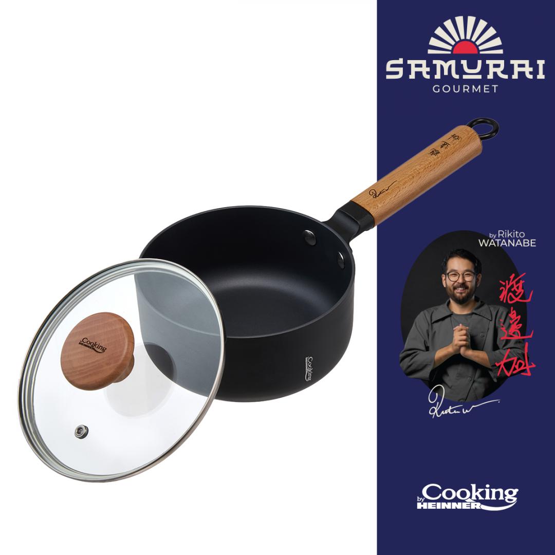 Cratita 1.4L cu capac Cooking by Heinner - Samurai Gourmet by Rikito Watanabe, invelis ceramic, inductie