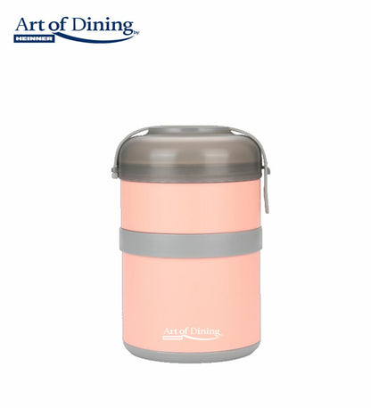 Caserola termica cu perete dublu Art of dining by Heinner Loca, inox, 920 ml, roz