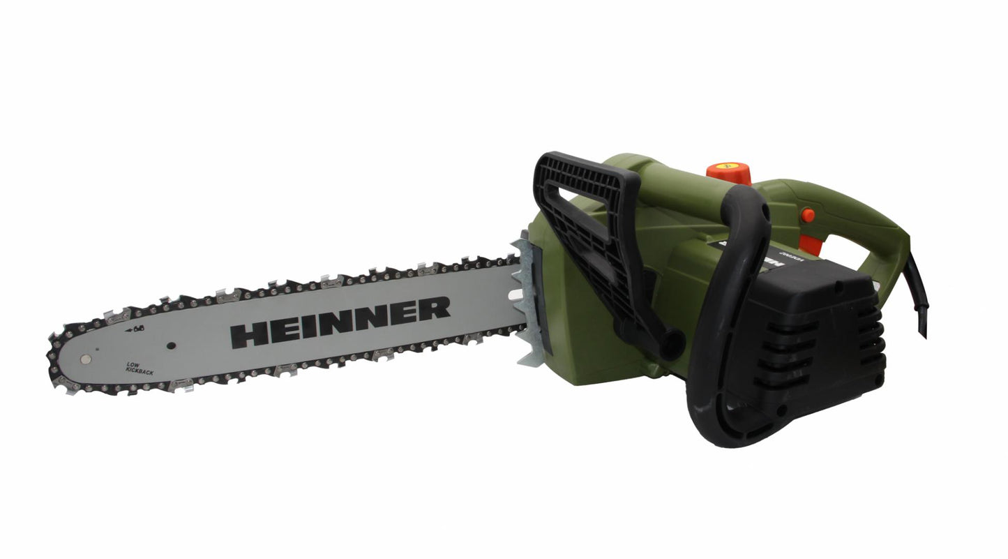 Drujba electrica (fierastrau) cu lant Heinner VDE002, 1800 W, 230 V, 35 cm lungime lama, 13.5 m/s viteza lant, 9.53 mm (3/8) pas lant