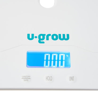 Cantar digital corporal 2in1 pentru bebe si mama, U-Grow, Display LED, blueetoth, Auto off, Functie Tara, 100kg, Alb