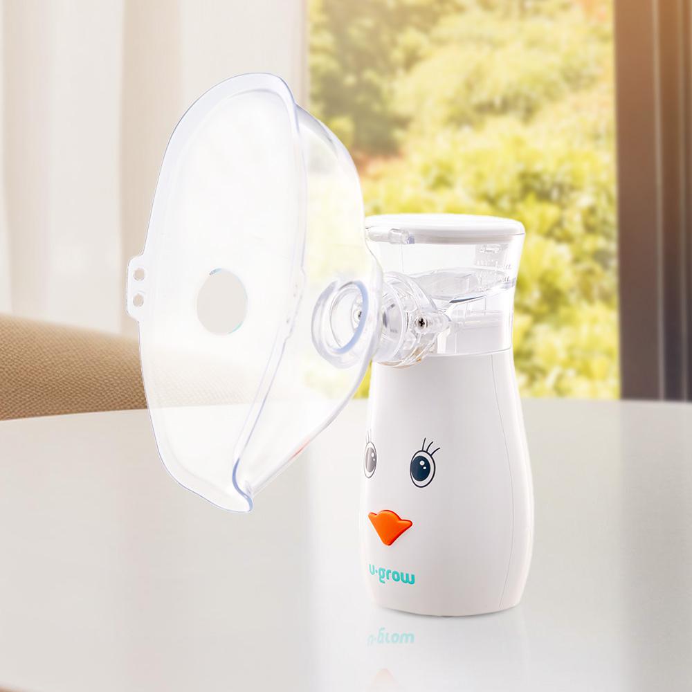 Aparat aerosoli U-Grow , portabil cu ultrasunete ,tehnologie silentoasa, masca de copii si adulti inclusa in pachet, design prietenos pentru copii