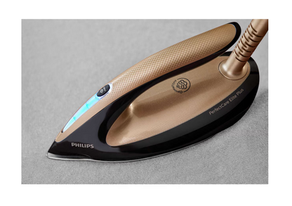 Statie De Calcat Cu Boiler Philips Perfectcare Elite Advanced Gc9682/80, Talpă T-Ionicglide, Tehnologia Optimaltemp, 8 Bari, Abur 165 G/Min., Jet De Abur 600G, Rezervor 1.8L, Detartrare Easy De-Calc Plus, Calcat Silentios, /Negru