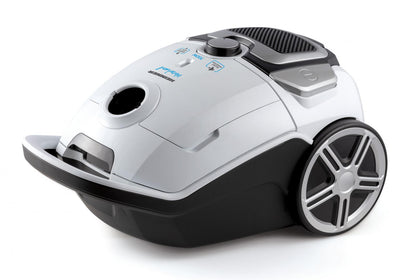 Aspirator cu sac Heinner HVC-M700WH, 69dB, filtru HEPA 12, perie ECO, 700W, putere de absorbtie 150W, sac textil 3L, tub din metal, viteza variabila, Alb