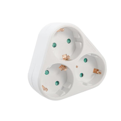 Triplu Stecher Spacer, Schuko, Max , 16A, Protectie Copii, 3 Prize Schuko, 1 Stecher Schuko