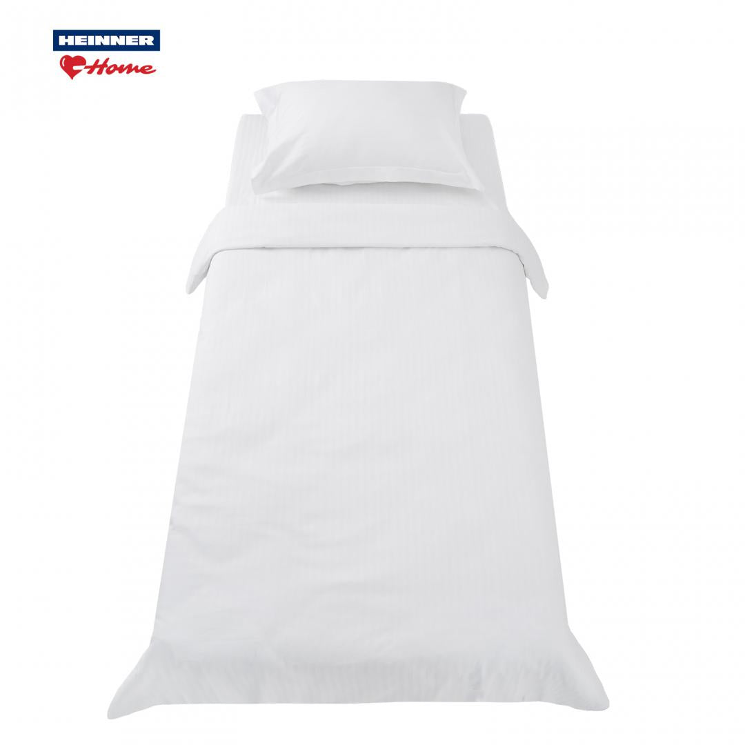 Lenjerie hoteliera single, damasc cu dunga 3 cm, 3 piese, 160 x 220 cm, DeLuxe