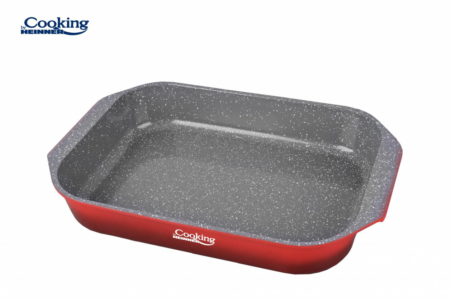 Tava Cooking by Heinner Red Line, aluminiu turnat, acoperire ceramica, 39.5 x 26 x 6.3 cm