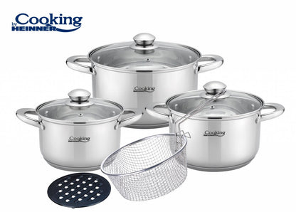 Set de oale pentru gatit Cooking by Heinner Victoria, 8 piese, inox