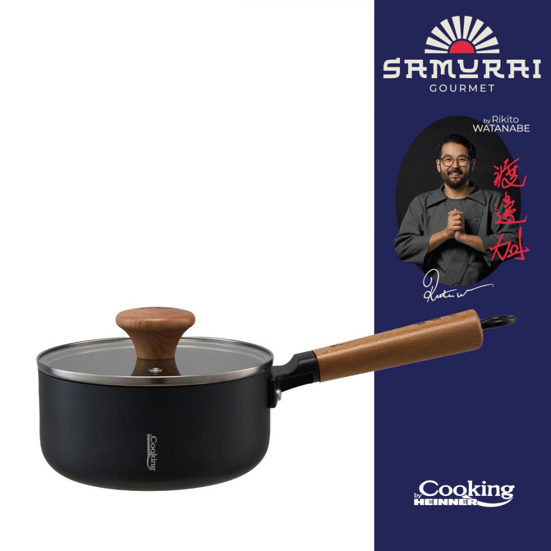 Cratita 1.4L cu capac Cooking by Heinner - Samurai Gourmet by Rikito Watanabe, invelis ceramic, inductie