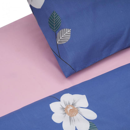 Lenjerie Vanora De Pat King Size Microfibra Blue Daisy