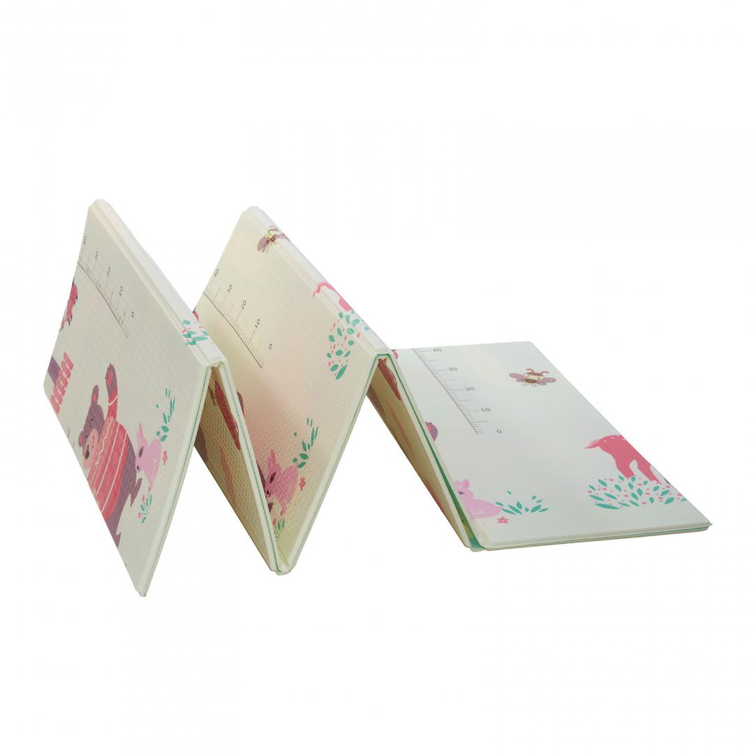 Covor de joaca pentru copii U-Grow, din spuma, pliabil, 2 fete, impermeabil, izolant, 180 x 200 x 1 cm