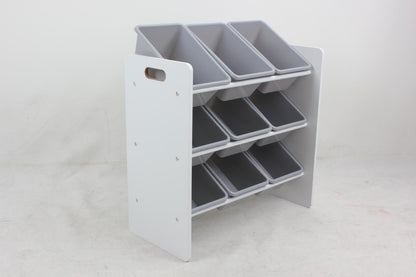 Raft depozitare cu 9 cosuri colorate gri, U-Grow