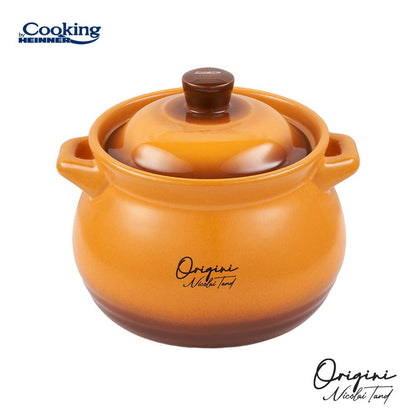 Oala 2L ceramica cu capac Cooking by Heinner - Origini Chef Nicolai Tand, 12 x 11 cm