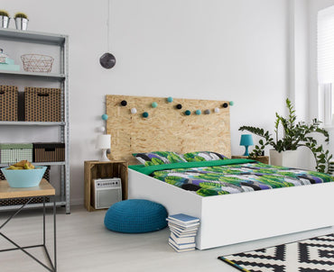 Lenjerie pentru 2 persoane  Heinner Home, 100% bumbac,132TC, king size, 4 piese