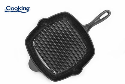 Tigaie grill Cooking by Heinner Marble Grey, fonta emailata, 26.5X4.5 cm