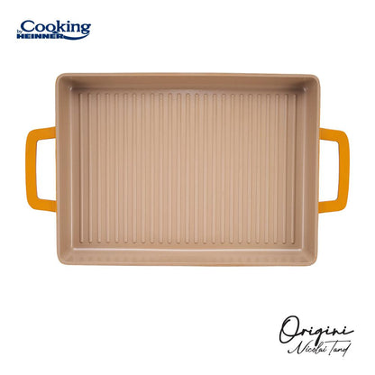 Grill Cooking by Heinner - Origini Chef Nicolai Tand, aluminiu turnat, invelis ceramic, 36 x 26.4 x 4 cm